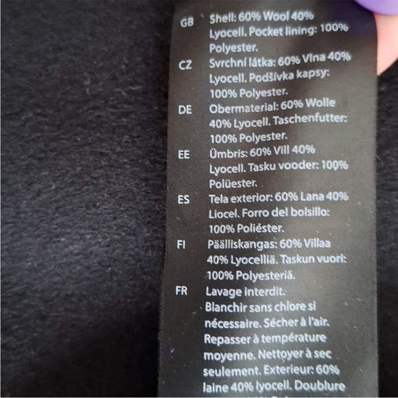 COS Black Asymmetrical Wrap Midi Skirt — Nylon Pocket Detail - Picture 4 of 4